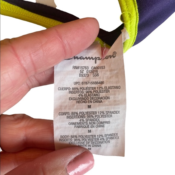 C9 by Champion Purple and Yellow Sports Bra - Picture 5 of 8